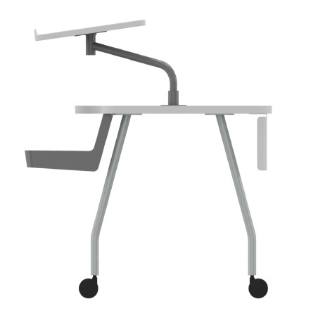 Tavolo Teaching Station con Leggio a DX - Dimensioni 140 x 70 cm - Colore Piano Bianco -...