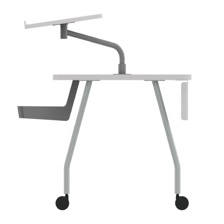 Tavolo Teaching Station con Leggio a SX - Dimensioni 140 x 70 cm - Colore Piano Bianco -...