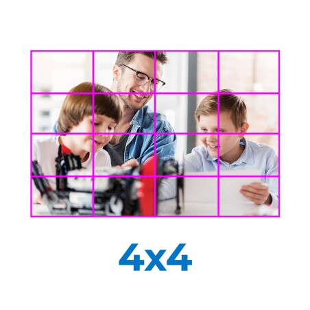 Video Wall 4x4 - Dimensioni 217" - Inclusa Installazione Standard