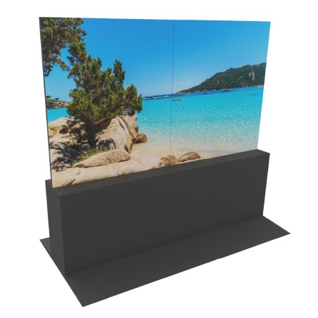 VideoWall 2x2 con base da pavimento - Dimensioni 108" - Inclusa Installazione Standard