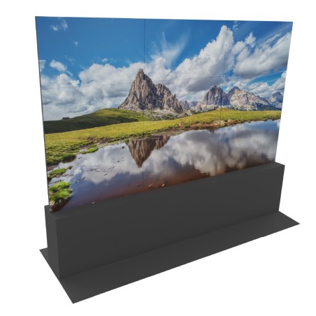 VideoWall 3x3 con base da pavimento - Dimensioni 163" - Inclusa Installazione Standard