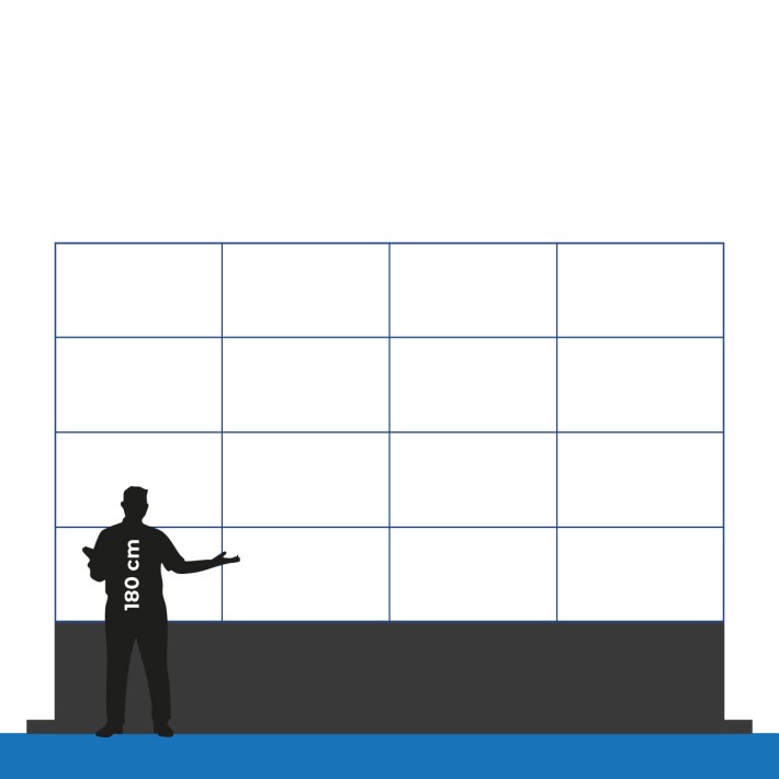 VideoWall 4x4 con base da pavimento -...