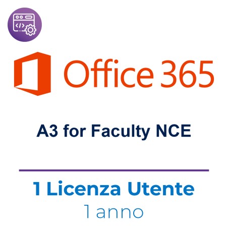 Office 365 A3 for Faculty NCE - 1 licenza per 1 utente ( Docente - Segreteria - Ata -...