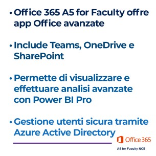 Office 365 A5 for Faculty NCE- 1 licenza per 1 utente (... 2