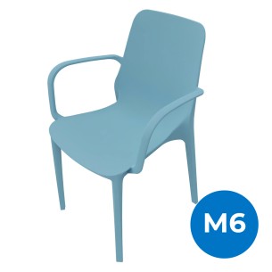 Sedia Ginevra con Braccioli - Altezza Seduta 47 cm -...
