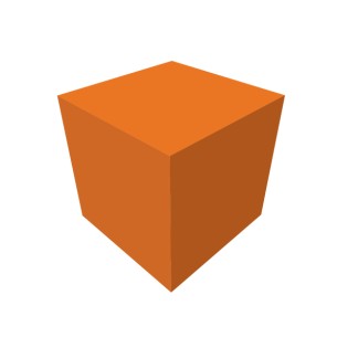 Cubo Morbido - Dimensioni 50 x 50 x 50 cm - Colore Arancio