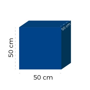 Cubo Morbido - Dimensioni 50 x 50 x 50 cm - Colore Blu 2