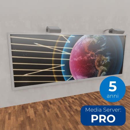 Parete Immersiva Interattiva Doppia - Licenze 5 ANNI e MediaServer PRO - Installazione...
