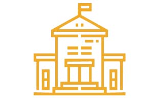 Icona di edificio scolastico, rappresenta gli istituti secondari di secondo grado idonei